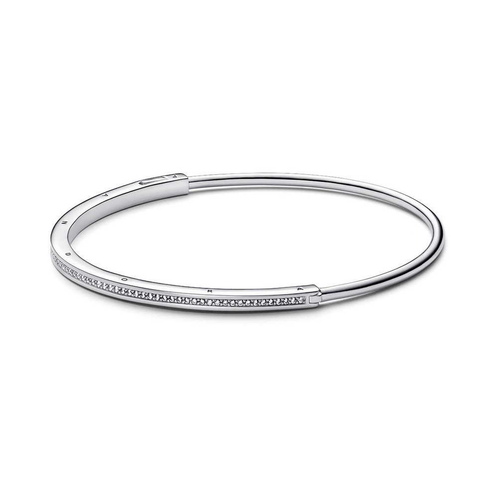 Bracciale Pandora rigido Signature con pavè 592313C01 [23f228fa]