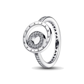 Anello Pandora Cerchi con Logo e Pavé 192316C01 [b9dc7410]