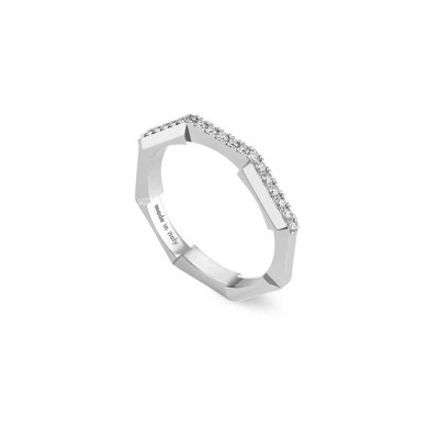 Anello Gucci a Fascia Link to Love Oro Bianco ybc6621400010 [cfad6bfc]