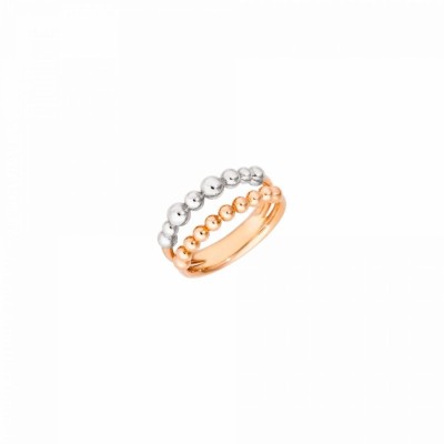 Anello Dodo bollicine doppia fascia in oro rosa 9K DAC1000-BOLLI-0009A [0e835197]
