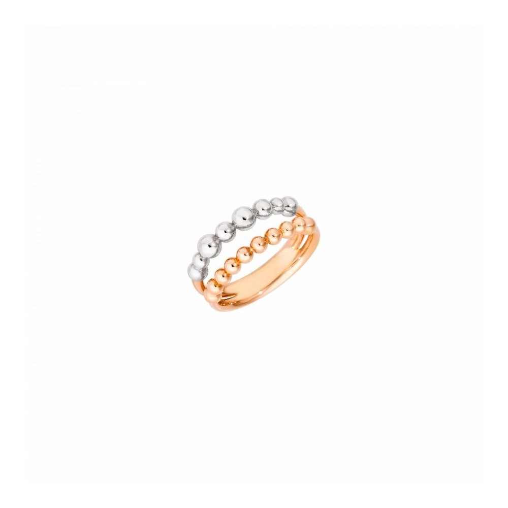 Anello Dodo bollicine doppia fascia in oro rosa 9K DAC1000-BOLLI-0009A [0e835197]