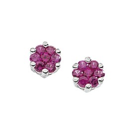 Orecchini Comete fiorellino rubini ORB 648 [9688aa79]