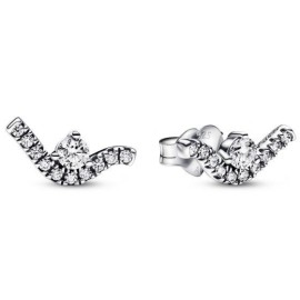Orecchini Pandora a onde e zirconi 292544C01 [94922d0a]