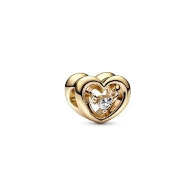 Charm Pandora cuore gold splendente con pietra 762493C01 [ddb1c9cf]