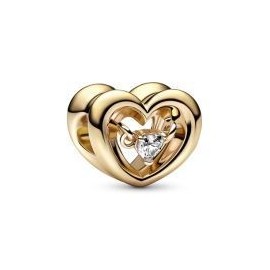 Charm Pandora cuore gold splendente con pietra 762493C01 [ddb1c9cf]