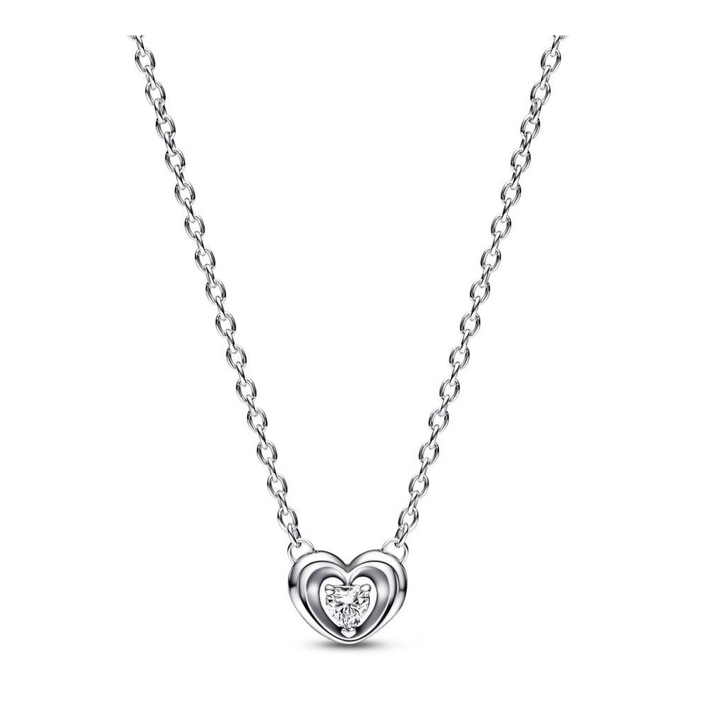 Collana Pandora a cuore con pietra centrale 392494C01-45 [c103abc8]