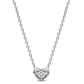 Collana Pandora a cuore con pietra centrale 392494C01-45 [c103abc8]