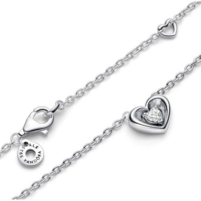 Collana Pandora a cuore con pietra centrale 392494C01-45 [1825e8c5]