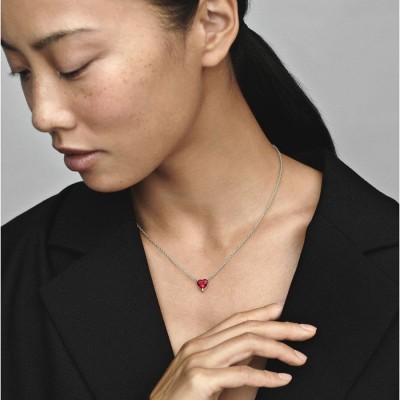 Collana Pandora con cuore rosso 392542C01-45 [85b73fcb]