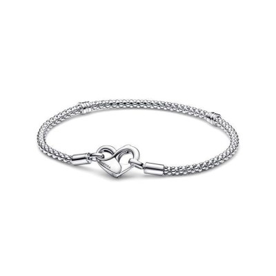 Bracciale Pandora Maglia geometrica chiusura a cuore 592453C00 [3af6d7ad]