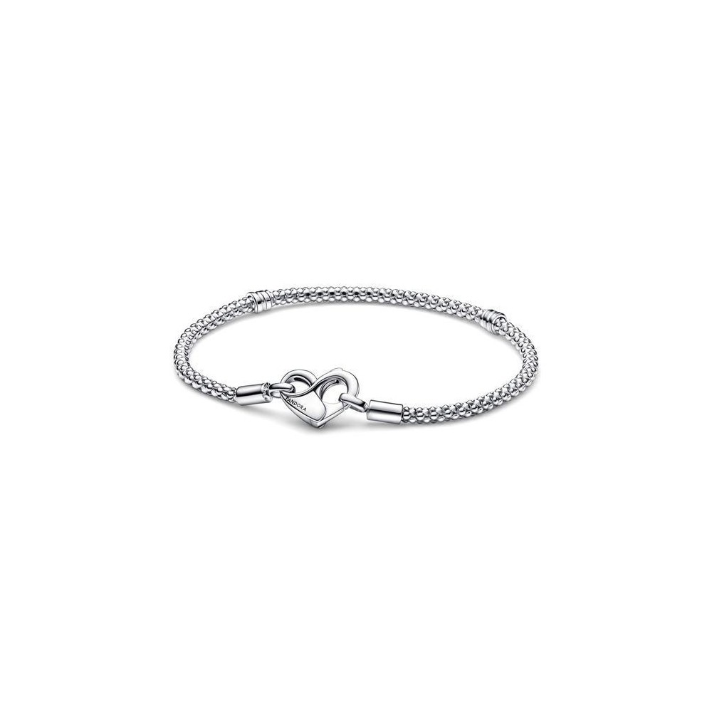 Bracciale Pandora Maglia geometrica chiusura a cuore 592453C00 [3af6d7ad]