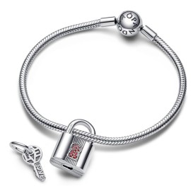 Charm Pandora Lucchetto e chiave dell'amore con pietre 790088C02 [8d62e3c0]