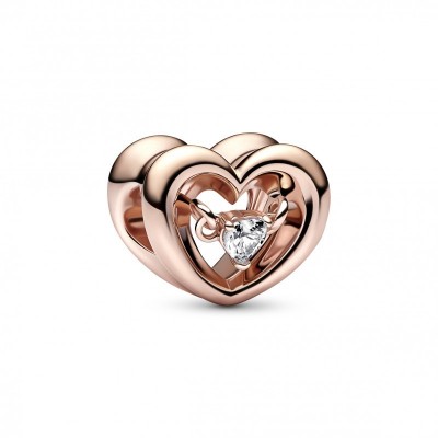 Charm Pandora Cuore splendente con pietra rose gold 782493C01 [d3e878cc]