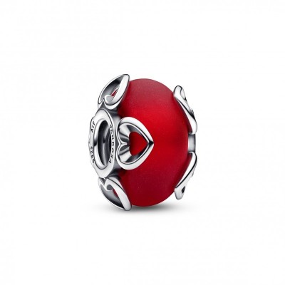 Charm Pandora Moments vetro di murano rosso e cuori 792497C01 [9acb9c09]