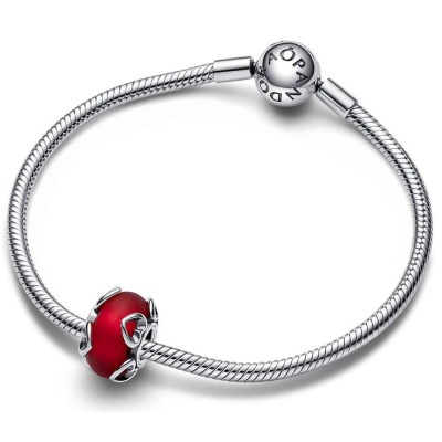 Charm Pandora Moments vetro di murano rosso e cuori 792497C01 [43eddf04]