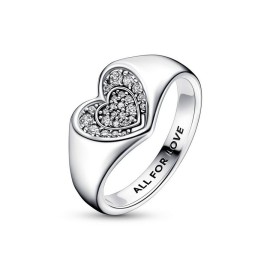 Anello Pandora con cuore Pavè 192491C01 [78ce2ea6]