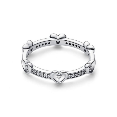 Anello Padora Cuori splendenti 192496C01 [8d6cba71]