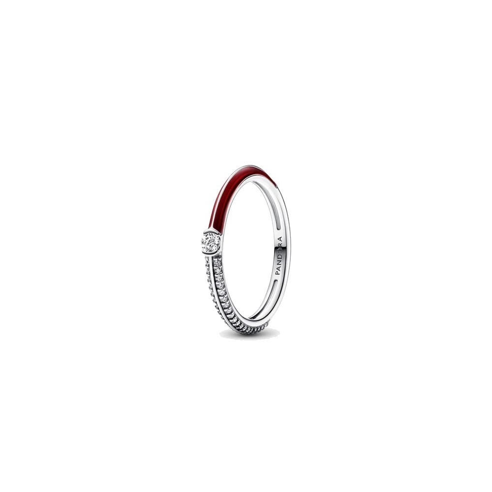 Anello Pandora pietre luminose e smalto rosso 192528C01 [d46e179a]