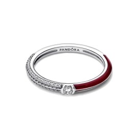 Anello Pandora pietre luminose e smalto rosso 192528C01 [0d485497]