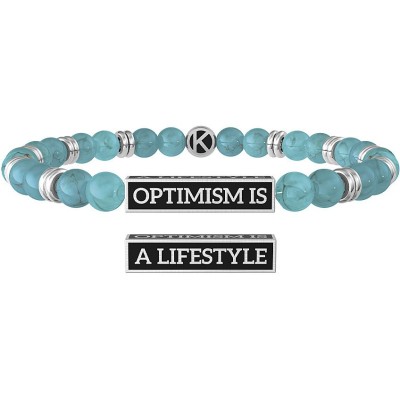 Bracciale Kidult in acciaio pietre turchese  Philosophy  732046 [0e3e19fd]