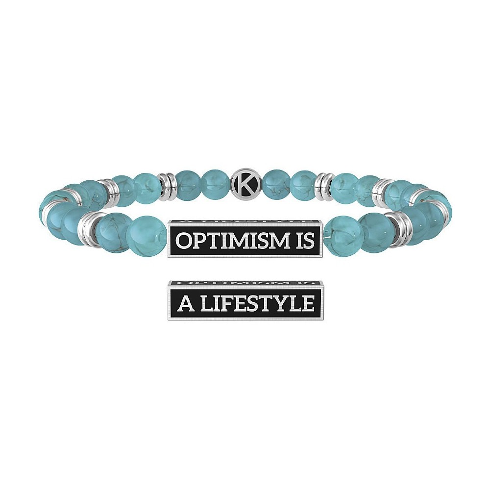 Bracciale Kidult in acciaio pietre turchese  Philosophy  732046 [0e3e19fd]