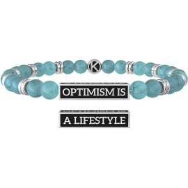 Bracciale Kidult in acciaio pietre turchese  Philosophy  732046 [0e3e19fd]