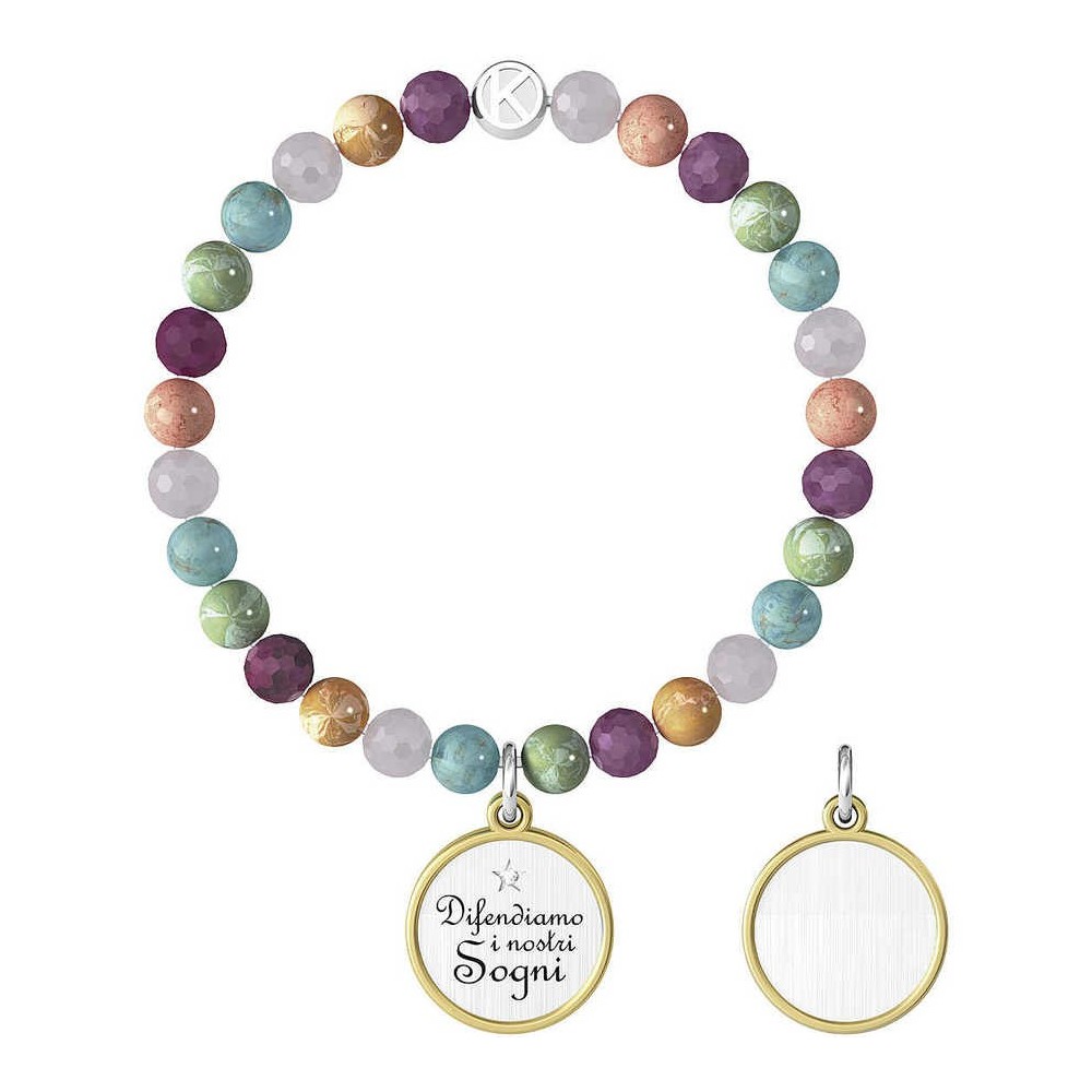 Bracciale Kidult pietre multicolor accaio e pvd gold 732018 [cee8943a]