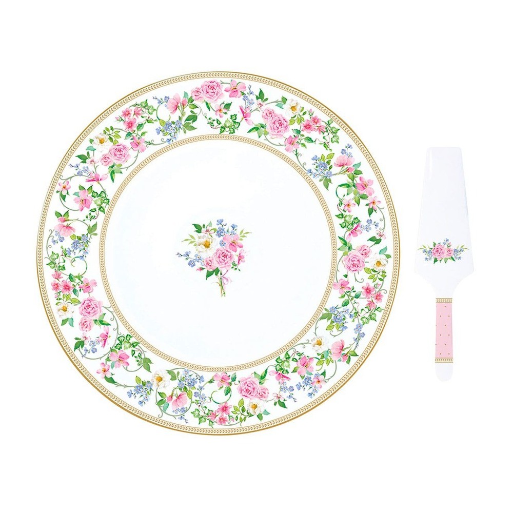 Piatto Easy Life torta 32cm c/paletta garden R1112 GAJO [68164f0e]