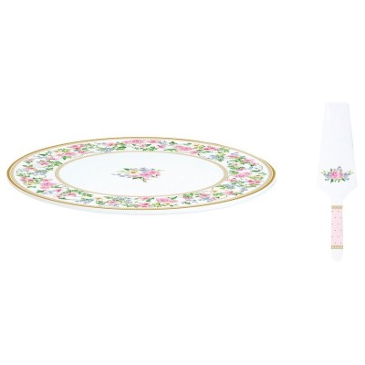 Piatto Easy Life torta 32cm c/paletta garden R1112 GAJO [b1300c03]