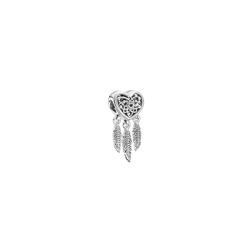 Charm Pendente Pandora Acchiappa Sogni Tre Piume e Cuore 799107c00  [ebc28196]
