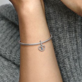Charm Pandora Pendente Cuore Azzurro Marzo 798854C01 [fb7ed260]