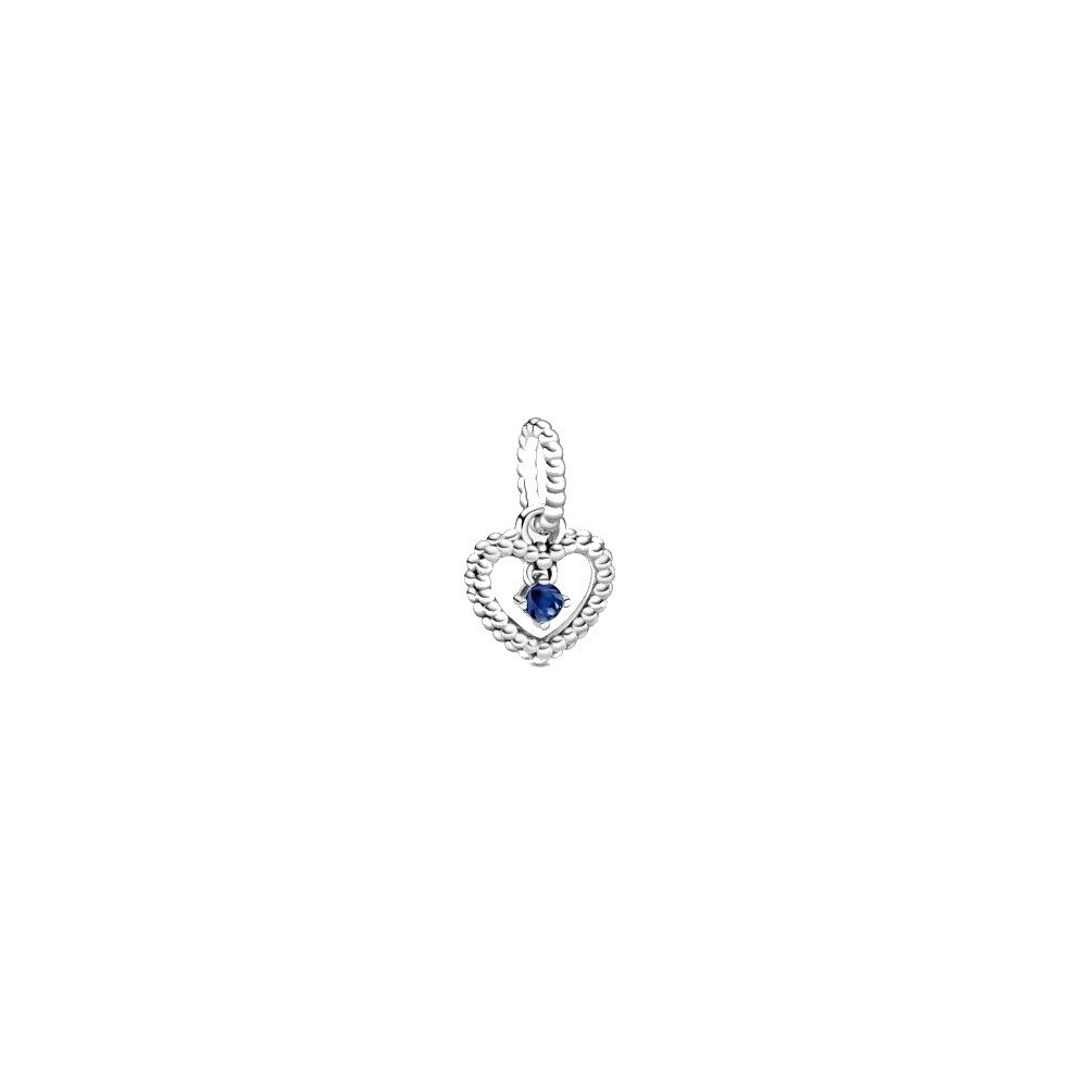 Charm Pandora pendente Cuore blu Settembre 798854C12 [0b1ef347]