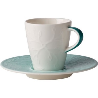 Tazza espresso con piattino Club Floral Touch Ivy 10-4222-1410 [92fb531c]