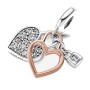 Charm Lucchetto e cuore Rosè Gold [6e807de8]