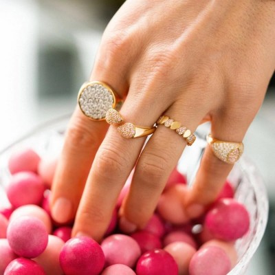 Anello Rue des Mille contrarie liscio ANZ-014 M5 AU [1ee5d83a]