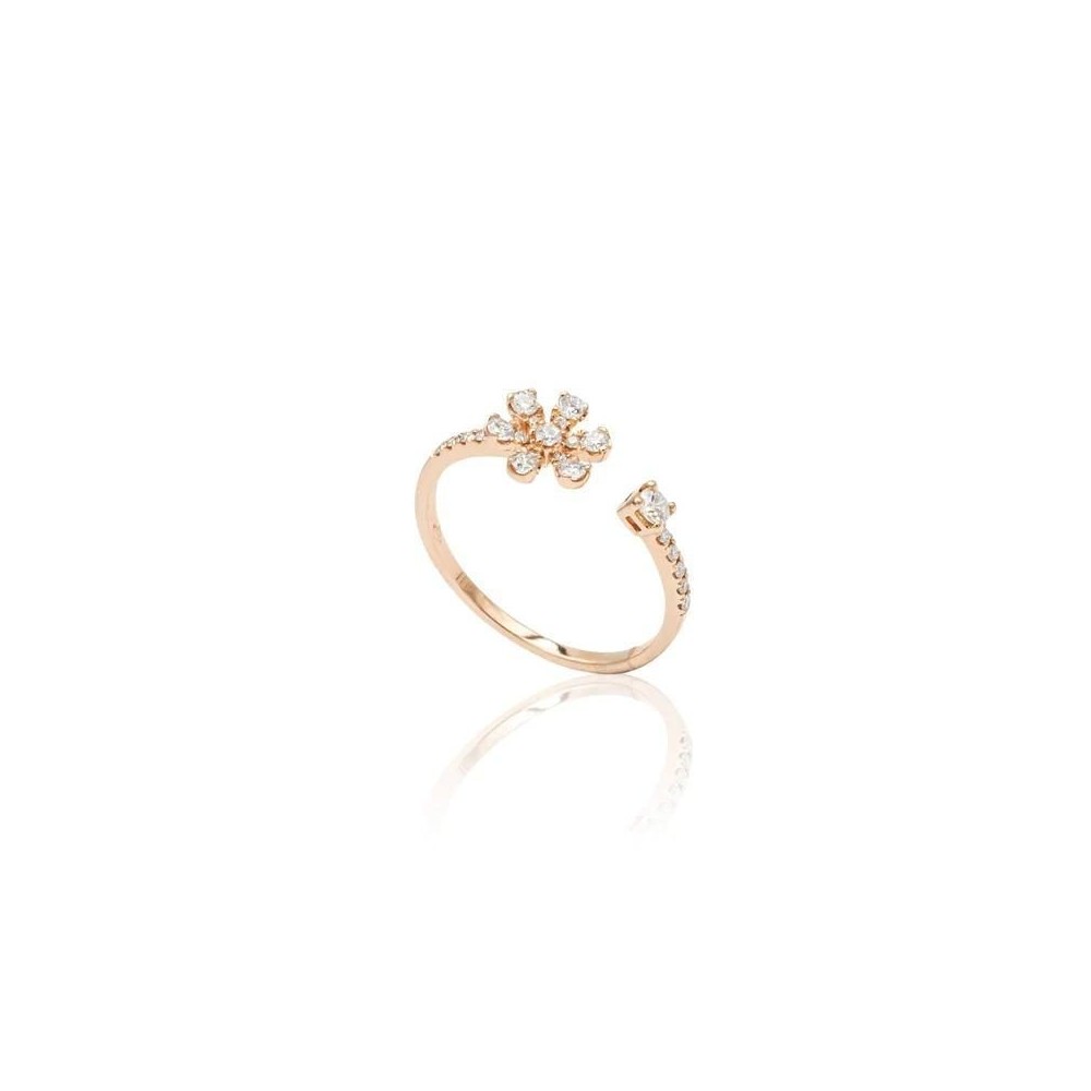 Anello Crivelli fiore in oro rosa e diamanti 14106816 [93989335]