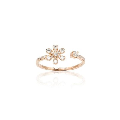 Anello Crivelli fiore in oro rosa e diamanti 14106816 [4abed038]
