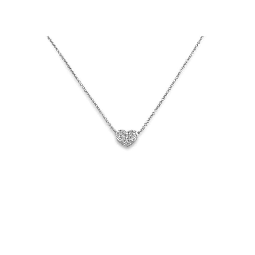 Girocollo Crivelli Cuore in oro bianco con diamanti 21056807 [f5758d9d]