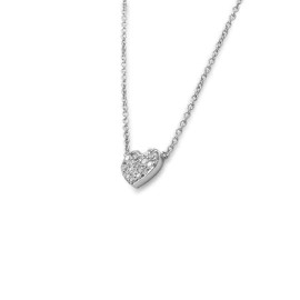 Girocollo Crivelli Cuore in oro bianco con diamanti 21056807 [f5758d9d]