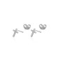 Orecchini Crivelli Croce in oro bianco con diamanti 97443807 [5b709122]