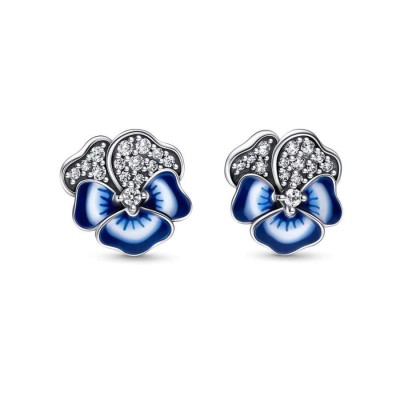Orecchini Pandora Moments viole del pensiero blu 290781C01 [47ccaa94]