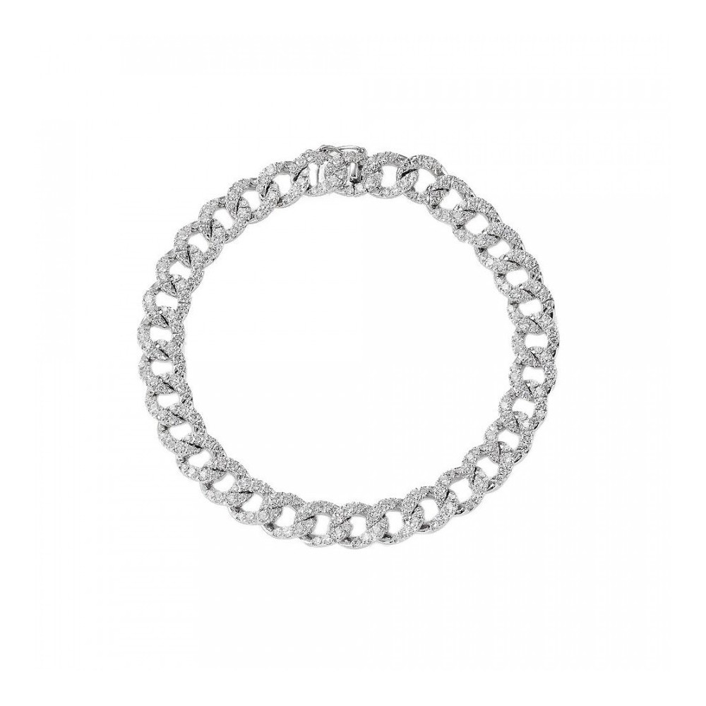 Bracciale Crivelli Groumette in oro bianco e diamanti 54979306 [cc89a30c]