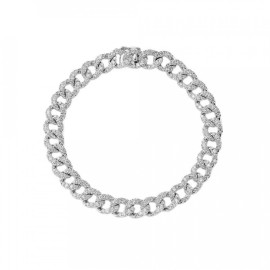 Bracciale Crivelli Groumette in oro bianco e diamanti 54979306 [cc89a30c]