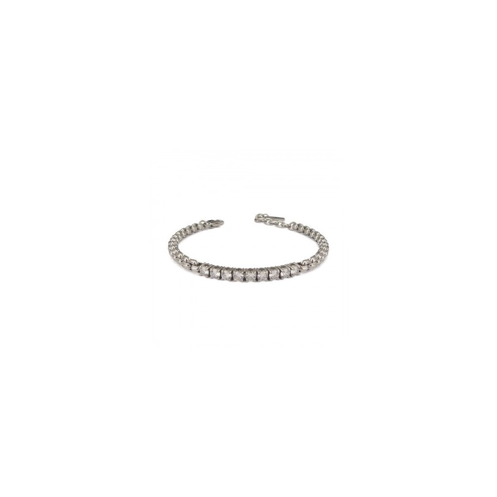 Bracciale Boccadamo in acciaio e zirconi ABR650 [5e323def]