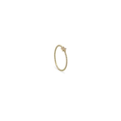 Anello Rue des mille con stella in oro giallo 18kt e dimanati 0,035ct 18K-AND 03 [ab9ef089]