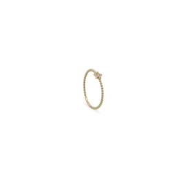Anello Rue des mille con stella in oro giallo 18kt e dimanati 0,035ct 18K-AND 03 [ab9ef089]