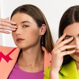 Anello Rue des mille con stella in oro giallo 18kt e dimanati 0,035ct 18K-AND 03 [c5a57280]