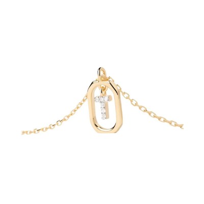 Girocollo Pd Paola mini lettera T gold CO01-531-U [51bb446a]