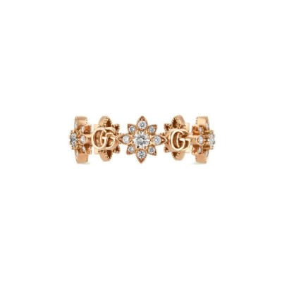 Anello Gucci Flora in oro rosa 18ct e diamanti YBC702391-14 [6d72259d]