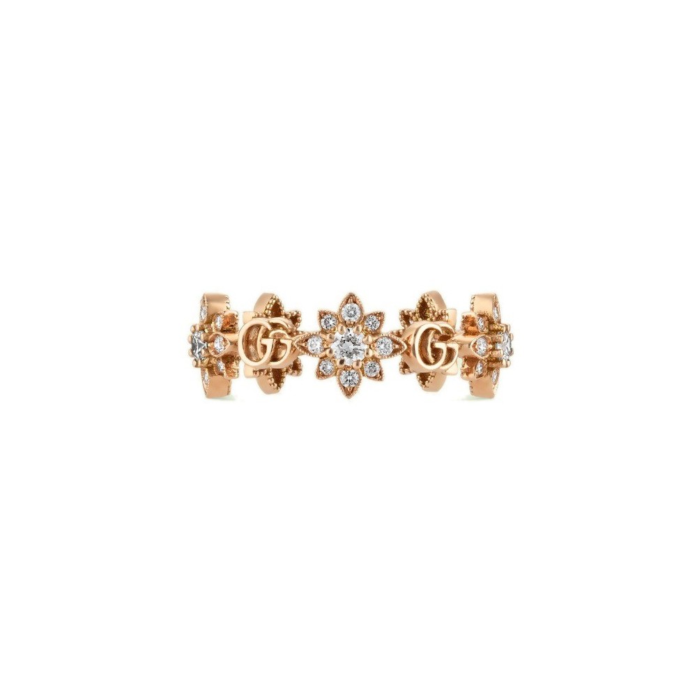 Anello Gucci Flora in oro rosa 18ct e diamanti YBC702391-14 [6d72259d]